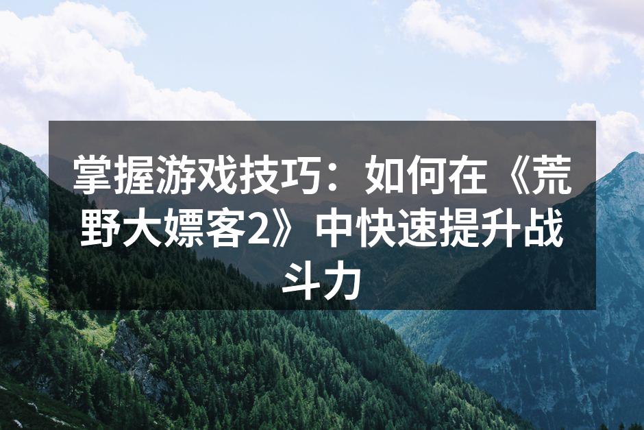 荒野大嫖客2战斗场景