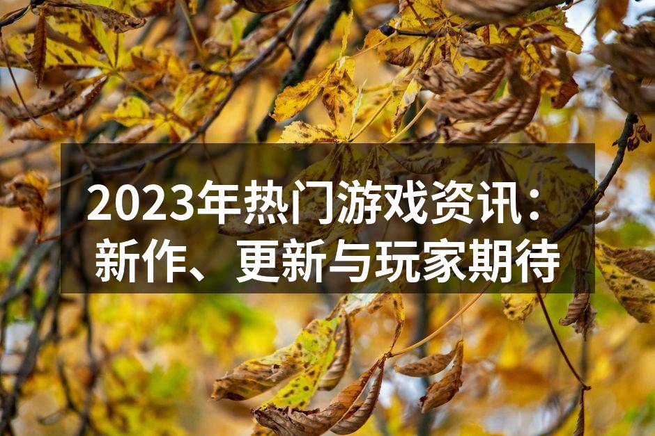 2023年热门游戏资讯：新作、更新与玩家期待