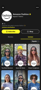 Amazon Fashion and Snap offer augmented reality eyewears